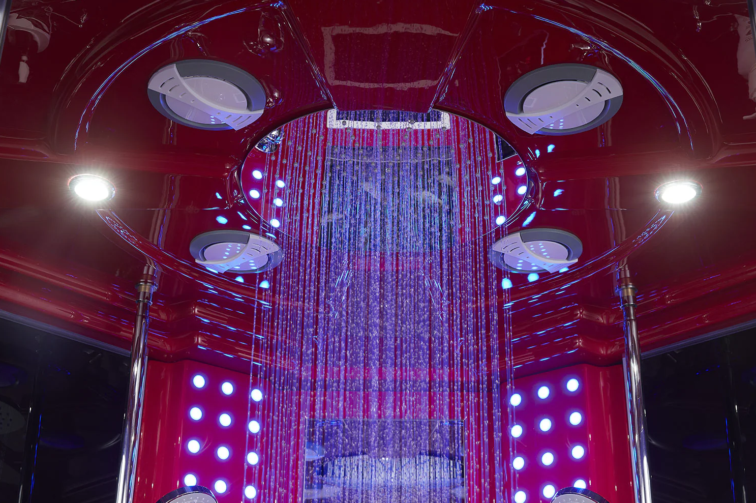 Platinum Red Superior Steam Shower