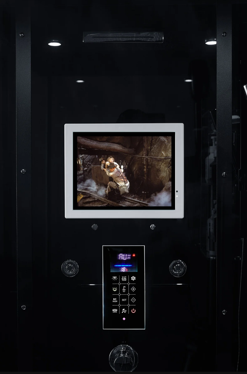 Platinum Black Arezzo Steam Shower