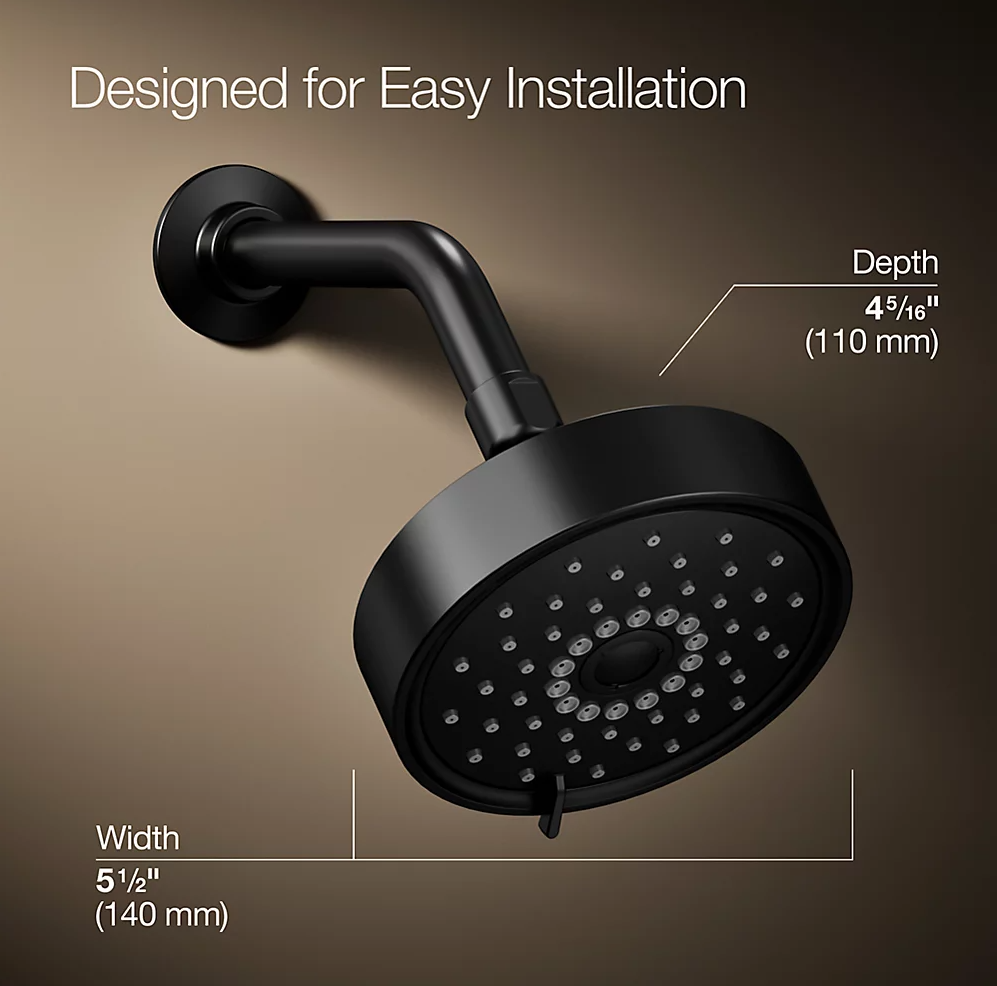 Kohler Matte Black Purist Showerhead