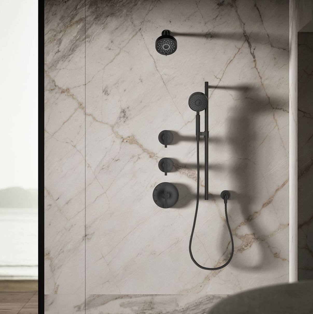 Kohler Matte Black Purist Showerhead