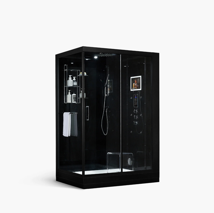 Platinum Black Anzio Steam Shower