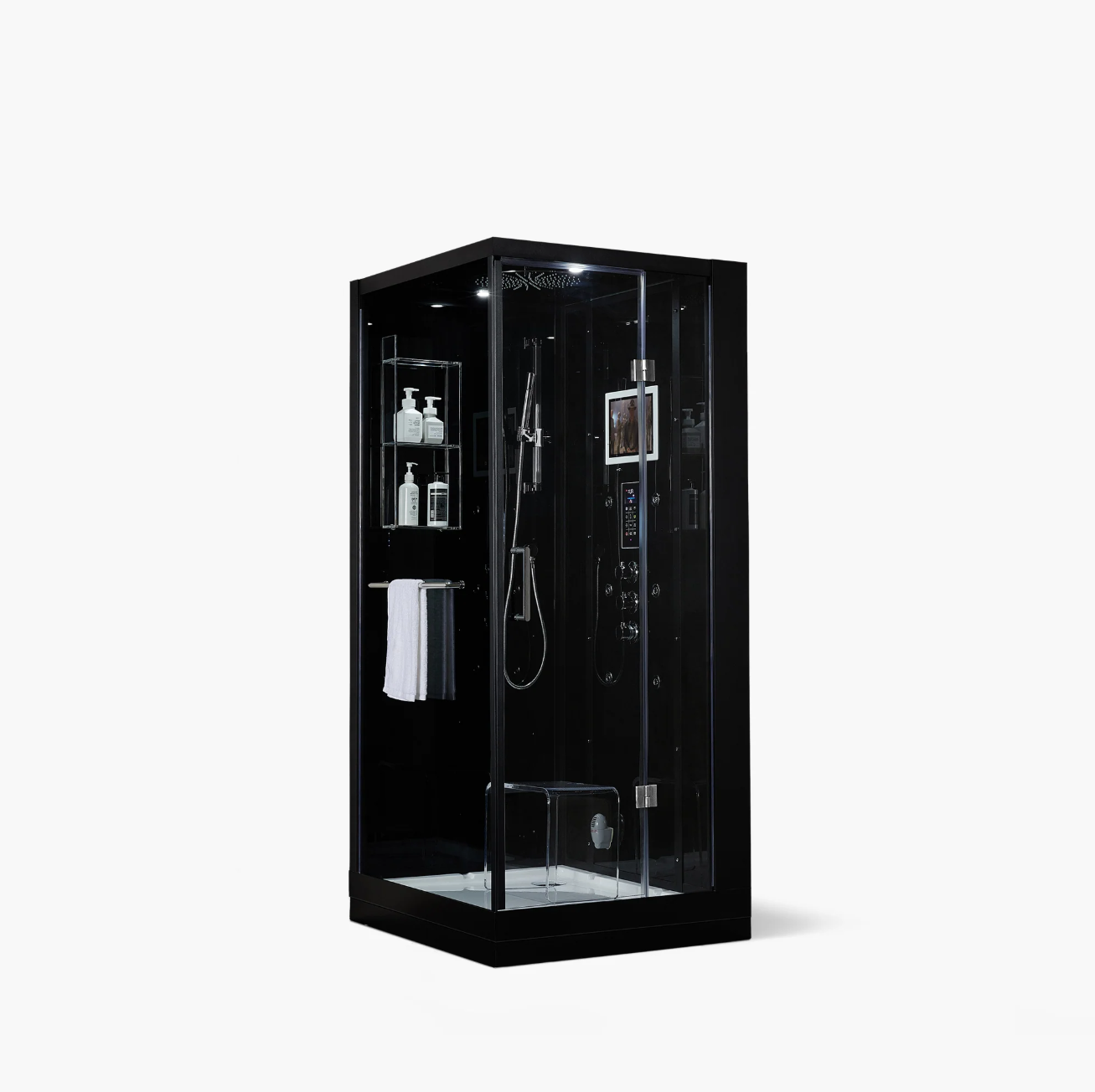 Platinum Black Arezzo Steam Shower