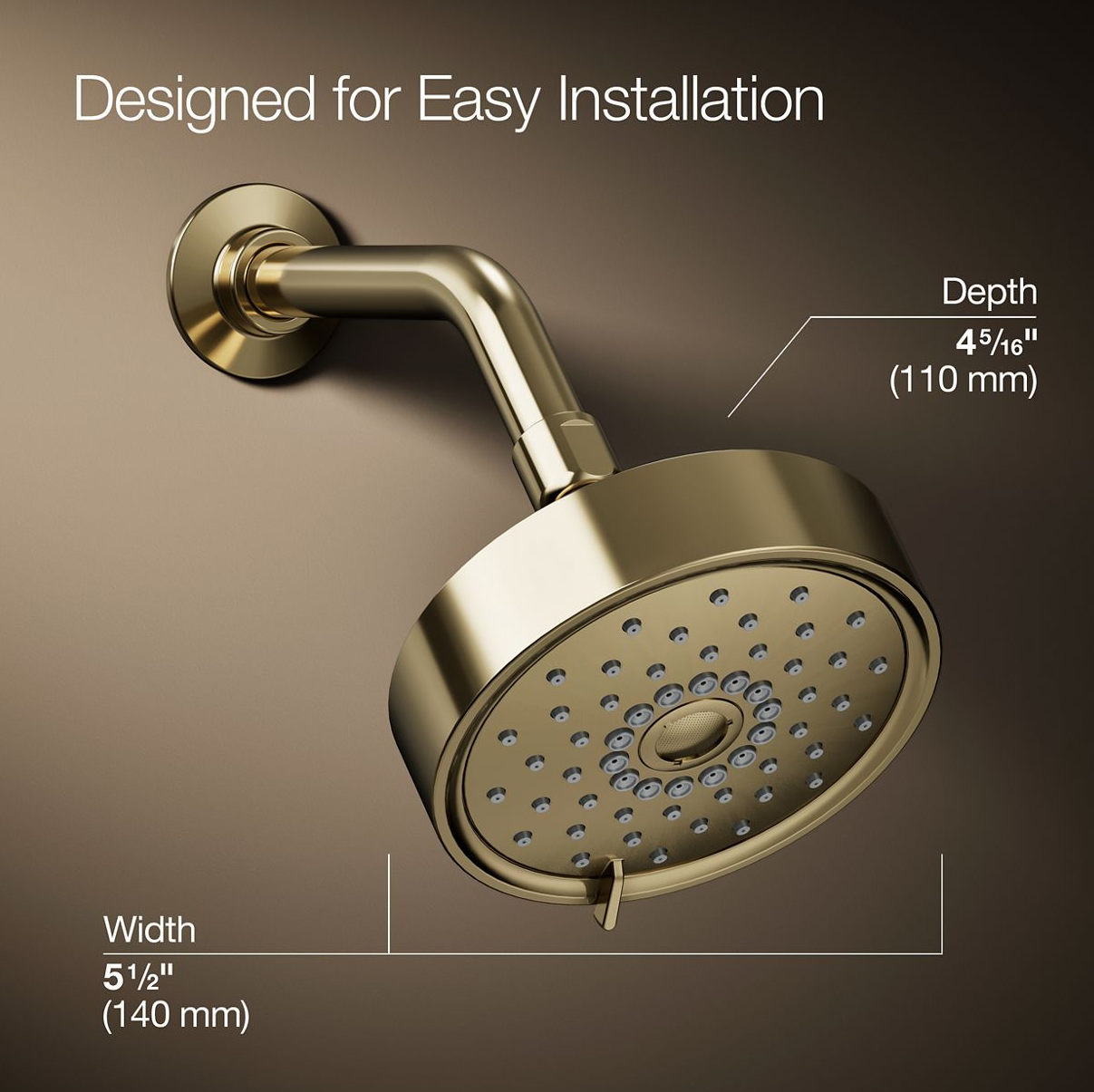 Kohler French Gold Purist Showerhead